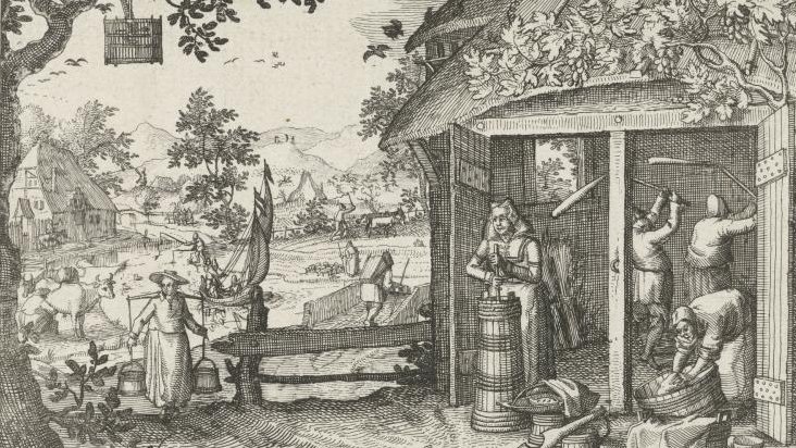 Claez Jansz Visscher II, Farmyard scene, Amsterdam Rijksmuseum
